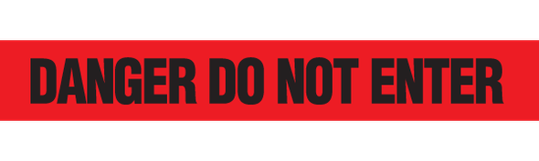 DANGER D.N.E. Barricade Tape | Value (1.5 MIL) | Incom Signs | All Safety